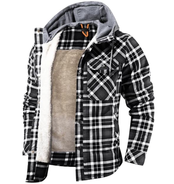 Black and white jacket look
